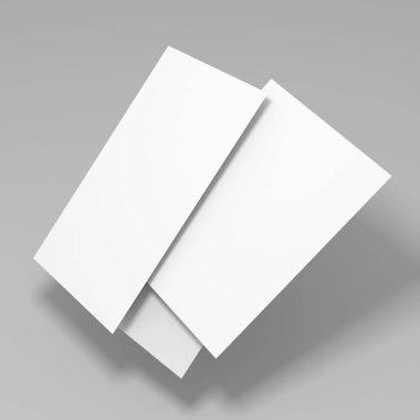 Boş beyaz klasör broşür şablonu mockup