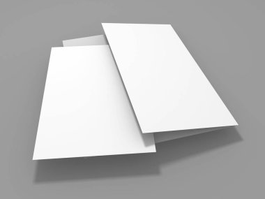 Boş beyaz klasör broşür şablonu mockup