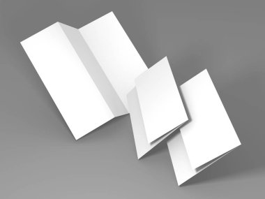 Boş beyaz klasör broşür şablonu mockup