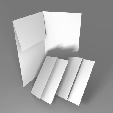 Boş beyaz klasör broşür şablonu mockup