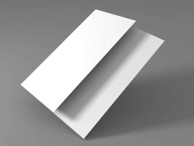 Boş beyaz klasör broşür şablonu mockup