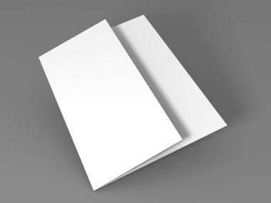 Boş beyaz klasör broşür şablonu mockup