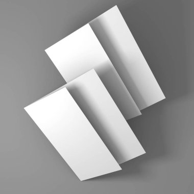 Boş beyaz klasör broşür şablonu mockup
