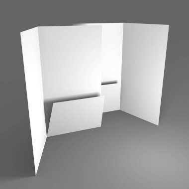 Boş beyaz klasör broşür şablonu mockup