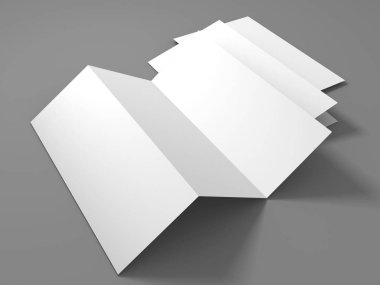 Boş beyaz klasör broşür şablonu mockup