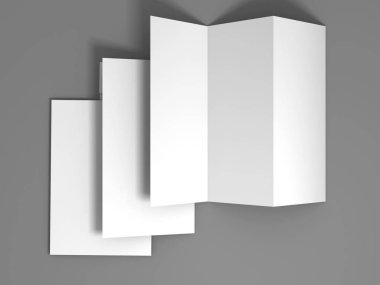 Boş beyaz klasör broşür şablonu mockup