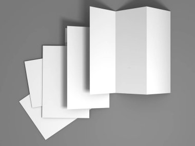 Boş beyaz klasör broşür şablonu mockup