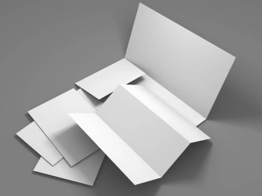 Boş beyaz klasör broşür şablonu mockup