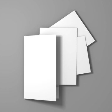 Boş beyaz klasör broşür şablonu mockup