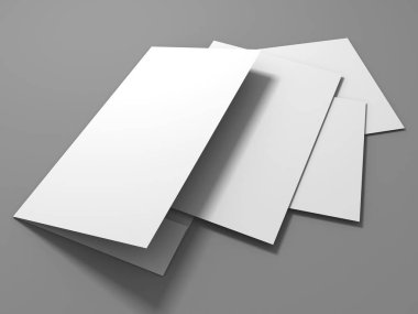 Boş beyaz klasör broşür şablonu mockup