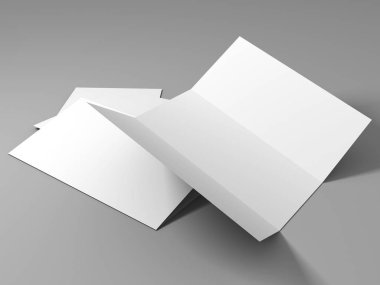 Boş beyaz klasör broşür şablonu mockup