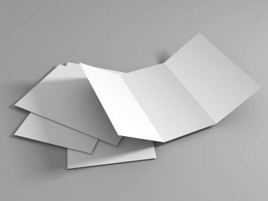 Boş beyaz klasör broşür şablonu mockup