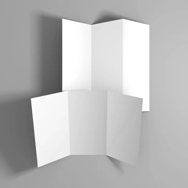 Makieta szablonu pusty folder biały broszura — Zdjęcie stockowe