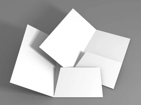 Blank white folder brochure template mockup — Stock Photo, Image