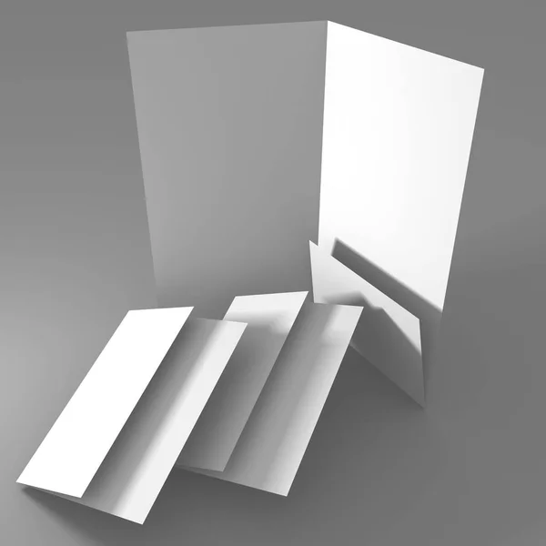 Порожній макет шаблону перевірки білої теки — стокове фото