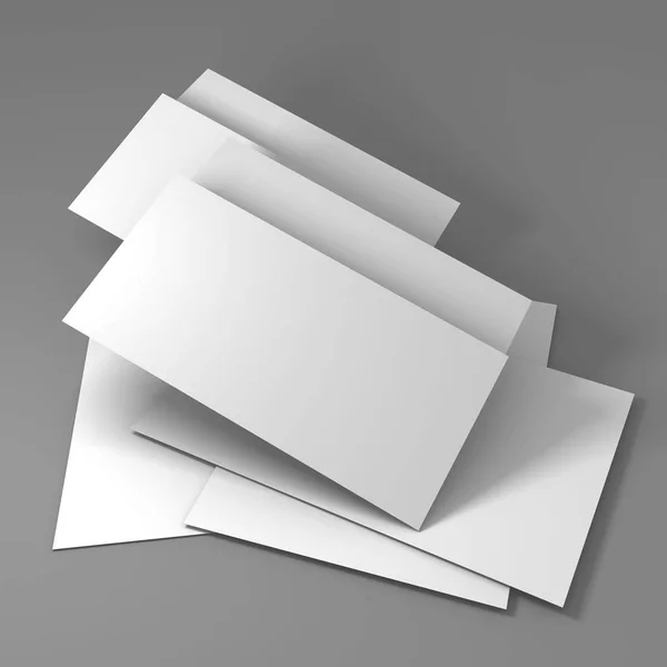 Blank white folder brochure template mockup