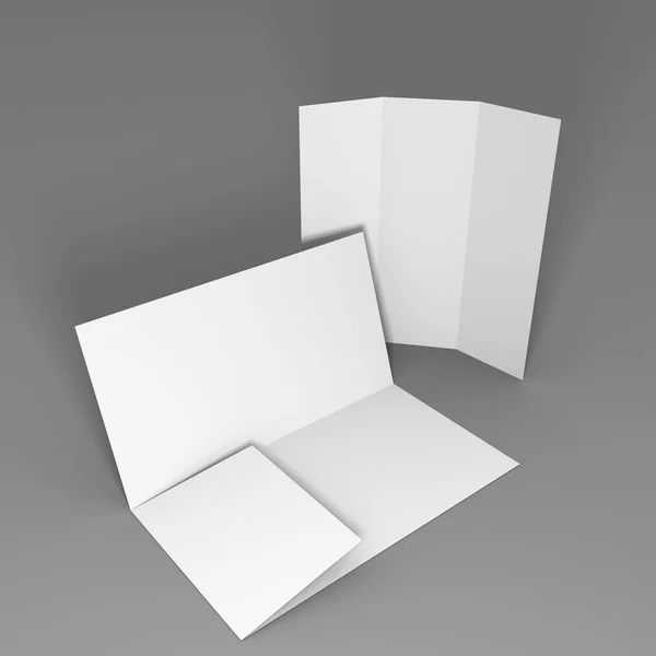 Boş beyaz klasör broşür şablonu mockup — Stok fotoğraf