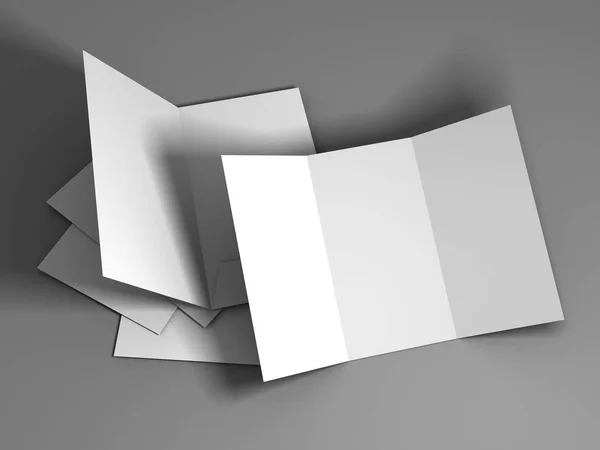 Образец шаблона брошюры "Белая папка" — стоковое фото