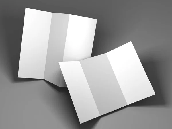 Üres fehér mappa brosúra sablon makett — Stock Fotó