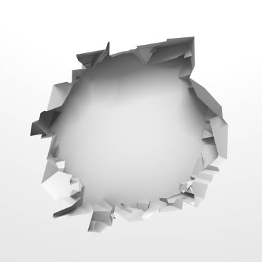 Karanlık imha beyaz taş duvarı kırık