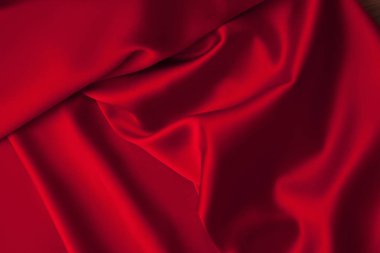 Lüks kırmızı saten kumaş bez arka plan