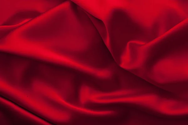 Lüks kırmızı saten kumaş bez arka plan — Stok fotoğraf
