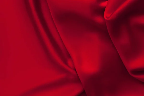 Luxe tissu satin rouge fond abstrait — Photo