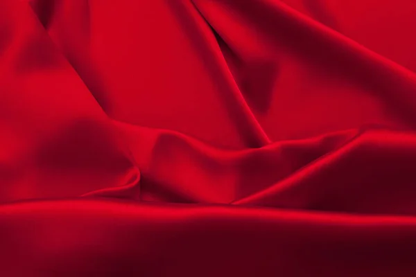 Lüks kırmızı saten kumaş bez arka plan — Stok fotoğraf