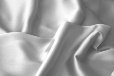 Sakinleştirmek beyaz ipek kumaş saten kumaş dalgalar arka plan