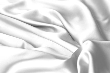 Sakinleştirmek beyaz ipek kumaş saten kumaş dalgalar arka plan