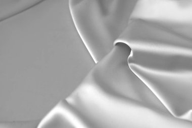 Sakinleştirmek beyaz ipek kumaş saten kumaş dalgalar arka plan