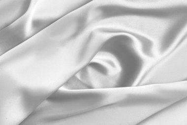 Sakinleştirmek beyaz ipek kumaş saten kumaş dalgalar arka plan