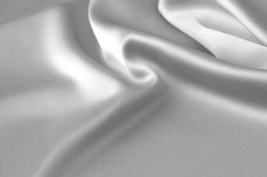 Sakinleştirmek beyaz ipek kumaş saten kumaş dalgalar arka plan