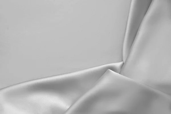 Tessuto di seta bianco ondulato raso onde sfondo — Foto Stock