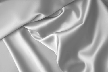 Sakinleştirmek beyaz ipek kumaş saten kumaş dalgalar arka plan