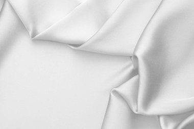 Sakinleştirmek beyaz ipek kumaş saten kumaş dalgalar arka plan