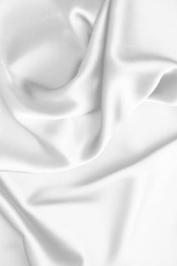 Sakinleştirmek beyaz ipek kumaş saten kumaş dalgalar arka plan