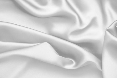 Sakinleştirmek beyaz ipek kumaş saten kumaş dalgalar arka plan