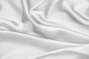 Sakinleştirmek beyaz ipek kumaş saten kumaş dalgalar arka plan