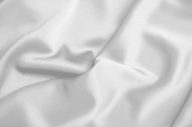 Sakinleştirmek beyaz ipek kumaş saten kumaş dalgalar arka plan