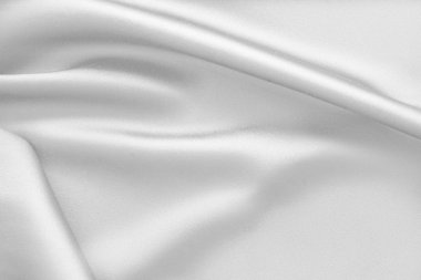 Sakinleştirmek beyaz ipek kumaş saten kumaş dalgalar arka plan