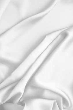 Sakinleştirmek beyaz ipek kumaş saten kumaş dalgalar arka plan