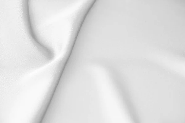 파문이 흰색 실크 직물 새틴 천으로 파도 배경 — 스톡 사진