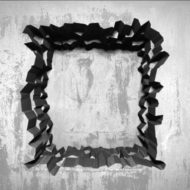 Karanlık kırık kırık hole beton duvar