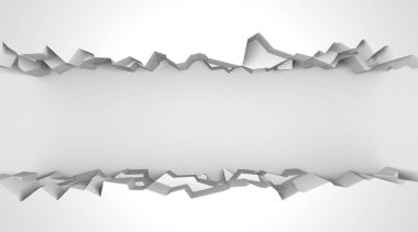 Karanlık imha beyaz taş duvarı kırık