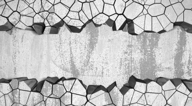 Karanlık kırık kırık hole beton duvar