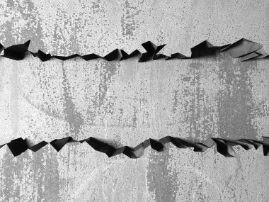 Karanlık kırık kırık hole beton duvar