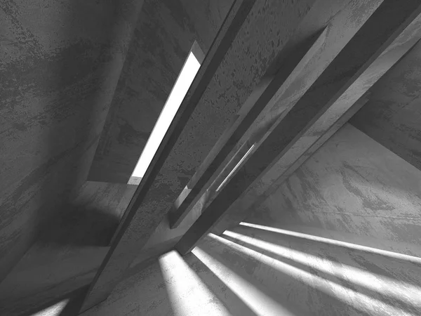 Concreto arquitetura de fundo. Abstrato quarto escuro vazio — Fotografia de Stock