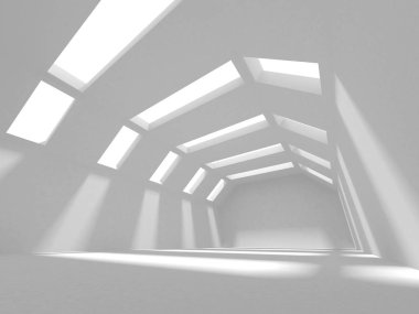 Soyut Mimari Modern Tasarım Arka Plan, 3d Render illüstrasyon