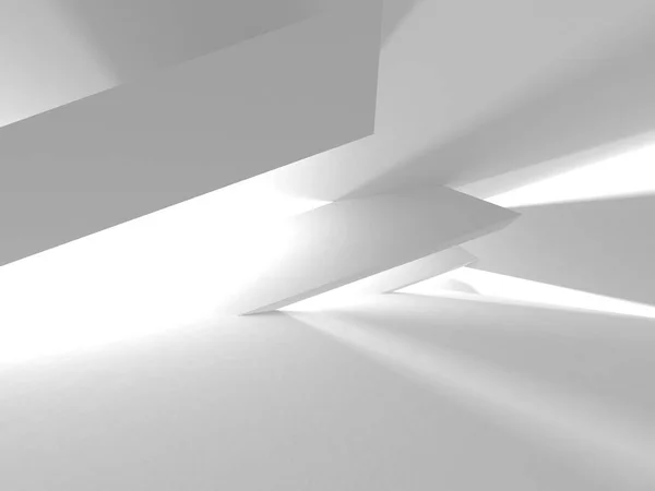 Abstract Modern White Architecture Background Ilustração Renderização — Fotografia de Stock